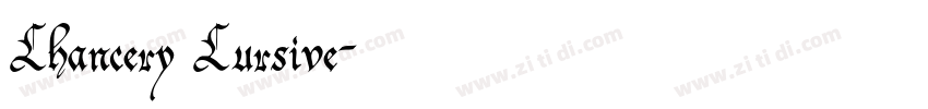 Chancery Cursive字体转换